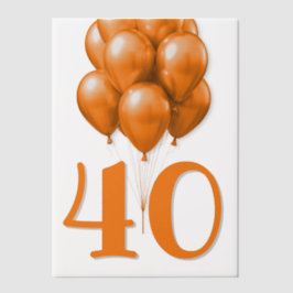 Birthday Balloons Orange Party Overlay