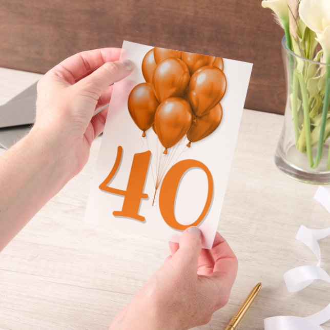 Birthday Balloons Orange Party Overlay (Handgehalten)