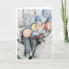 Birthday Balloons Party Card Karte