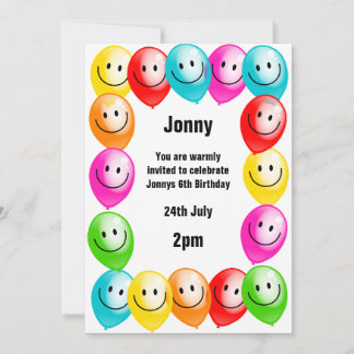 Birthday Balloons Party Einladung