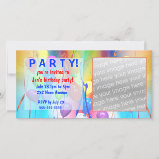 Birthday Balloons Party Einladung