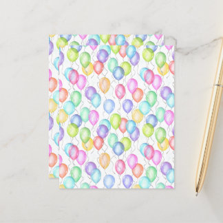Birthday Balloons Scrapbook Paper