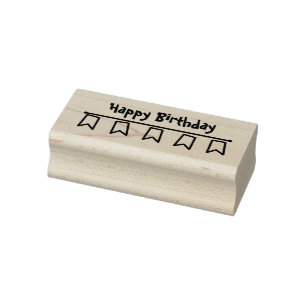Birthday Banner Art Briefmarke Gummistempel