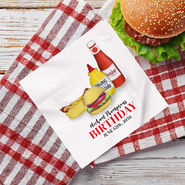 Birthday Barbeque Party GRILLEN Custom Serviette