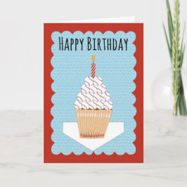 Birthday Baseball Cupcake with Bats and Balls Karte