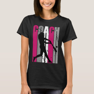 Birthday Baseball Pink Coach Frauen Retro Tochter T-Shirt