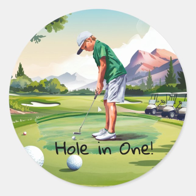 Birthday Bash auf dem Grünen Runder Aufkleber (Vorderseite)