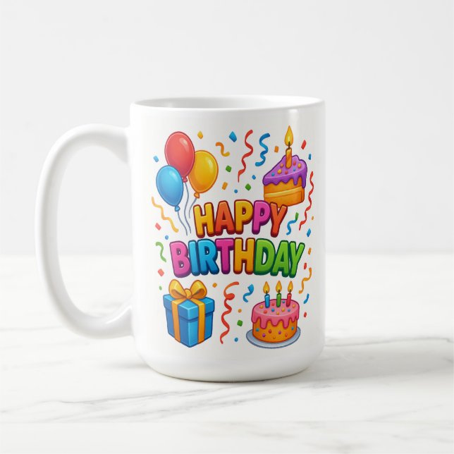 Birthday Bash: Confetti Celebration Tasse (Links)