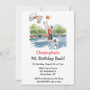 Birthday Bash: Hoops und Hype Einladung