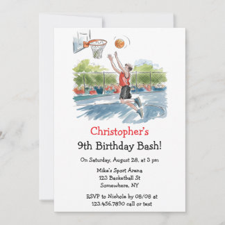 Birthday Bash: Hoops und Hype Einladung