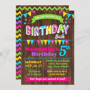 Birthday Bash Party Einladung
