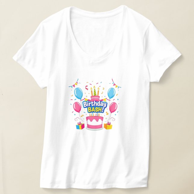 "Birthday Bash Vibes" T-Shirt (Ablage )