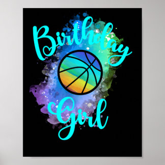 Birthday Basketball Girl Poster