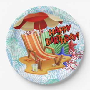 Birthday Beach Bash Pappteller