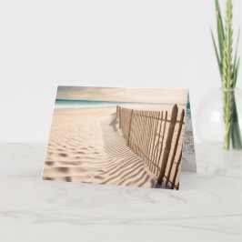 Birthday Beach Zaun in Sand Karte
