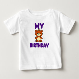 Birthday Bear Baby T-shirt