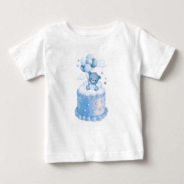 Birthday Bear Bash: Ballon Celebration Baby T-shirt (Vorderseite)