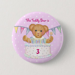 Birthday Bear Girl - Drittes - Datum anpassen Button