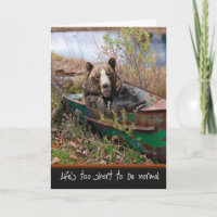 Birthday Bear in Row Boat