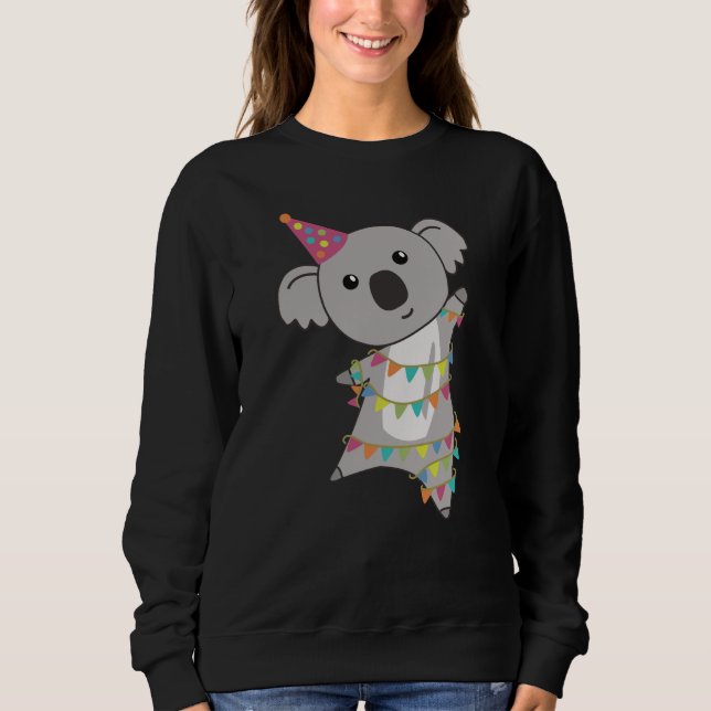 Birthday Bear Koala Bear Bear Garland Sweatshirt (Vorderseite)