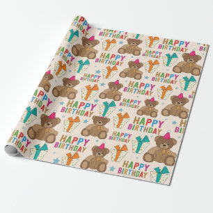 Birthday Bears Geschenkpapier