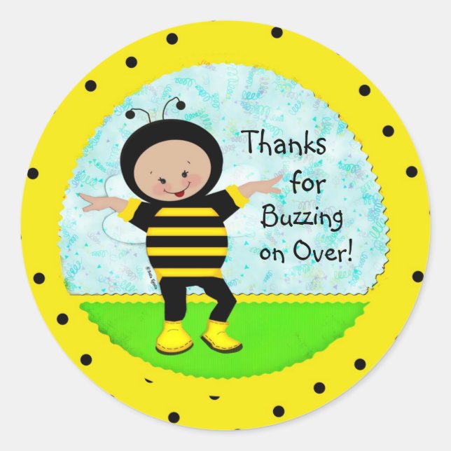 Birthday Bee Stickers (Vorderseite)