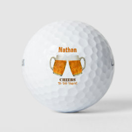 Birthday Beer Cheers Golf Balls Golfball