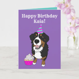 Birthday Bernese Mountain Dog Karte