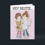 BIRTHDAY BEST FRIEND (BESTE FREUNDIN) Grußkarten Karte<br><div class="desc">BESTIE BIRTHDAY GREETING CARD</div>