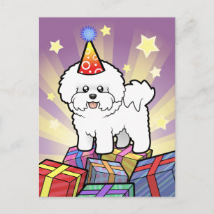 Birthday Bichon Frise Postkarte