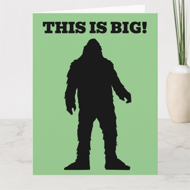 BIRTHDAY BIGFOOT FUNNY BIG Greeting Card Karte (Vorderseite)