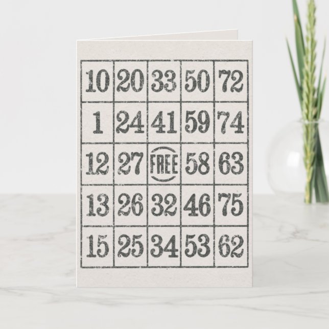 Birthday Bingo Card Karte (Vorderseite)
