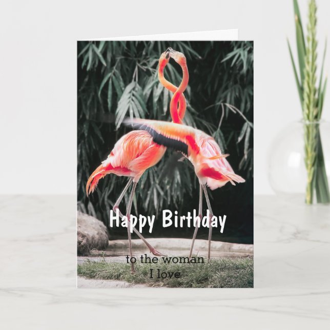 Birthday Bird Couple Woman I Liebe Card Karte (Vorderseite)