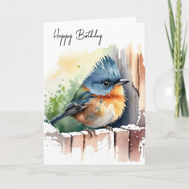 Birthday Bird Karte (Vorderseite)