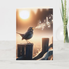 Birthday Bird Singing Karte