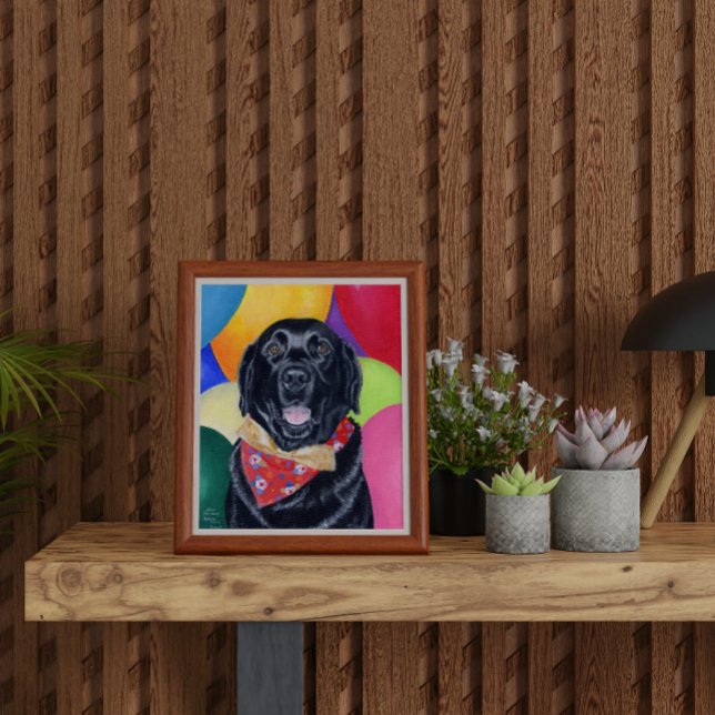 Birthday Black Labrador Artwork Poster (Von Creator hochgeladen)