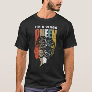 Birthday Black Queen Virgo Zodiac American T-Shirt