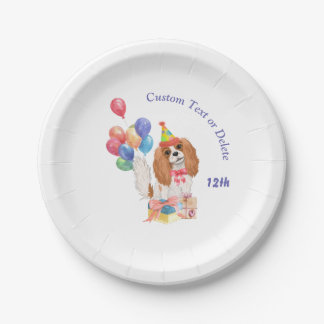 Birthday Blenheim Cavalier King Charles Spaniel Pappteller