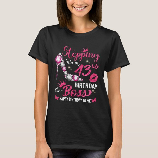 Birthday Bling Shirt | Personalisiertes Shirt zum  (Vorderseite)