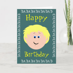 Birthday Blonde Hair Vater von Son Karte