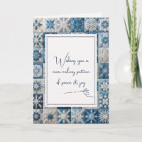 Birthday Blue and White Snowflake Quilt