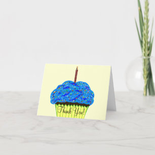 Birthday Blue Cupcake Danke