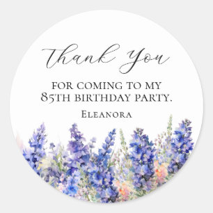 Birthday Blue July Birth Blume Custom Flat Runder Aufkleber