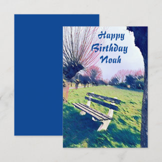 Birthday Blue Watercolor Garden Benz für ihn