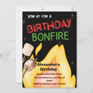 Birthday Bonfire Einladung