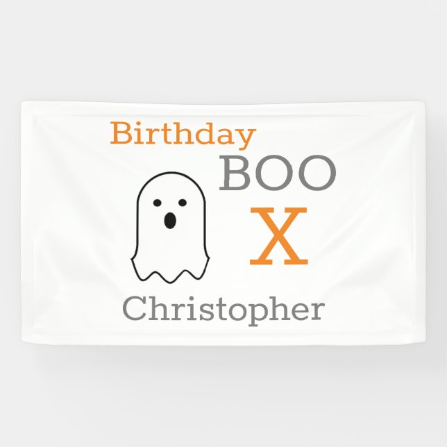 Birthday Boo Ghost Banner (Horizontal)