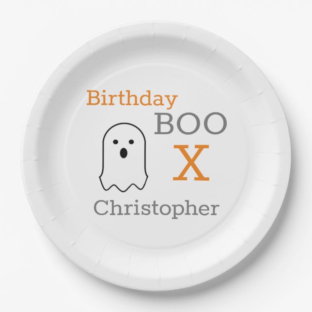 Birthday Boo Ghost Pappteller (Vorderseite)