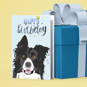 Birthday Border Collie Hund Tier Karte