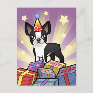 Birthday Boston Terrier Postkarte