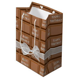 Birthday Bow auf Schokolade Candy Bar Mittlere Geschenktüte